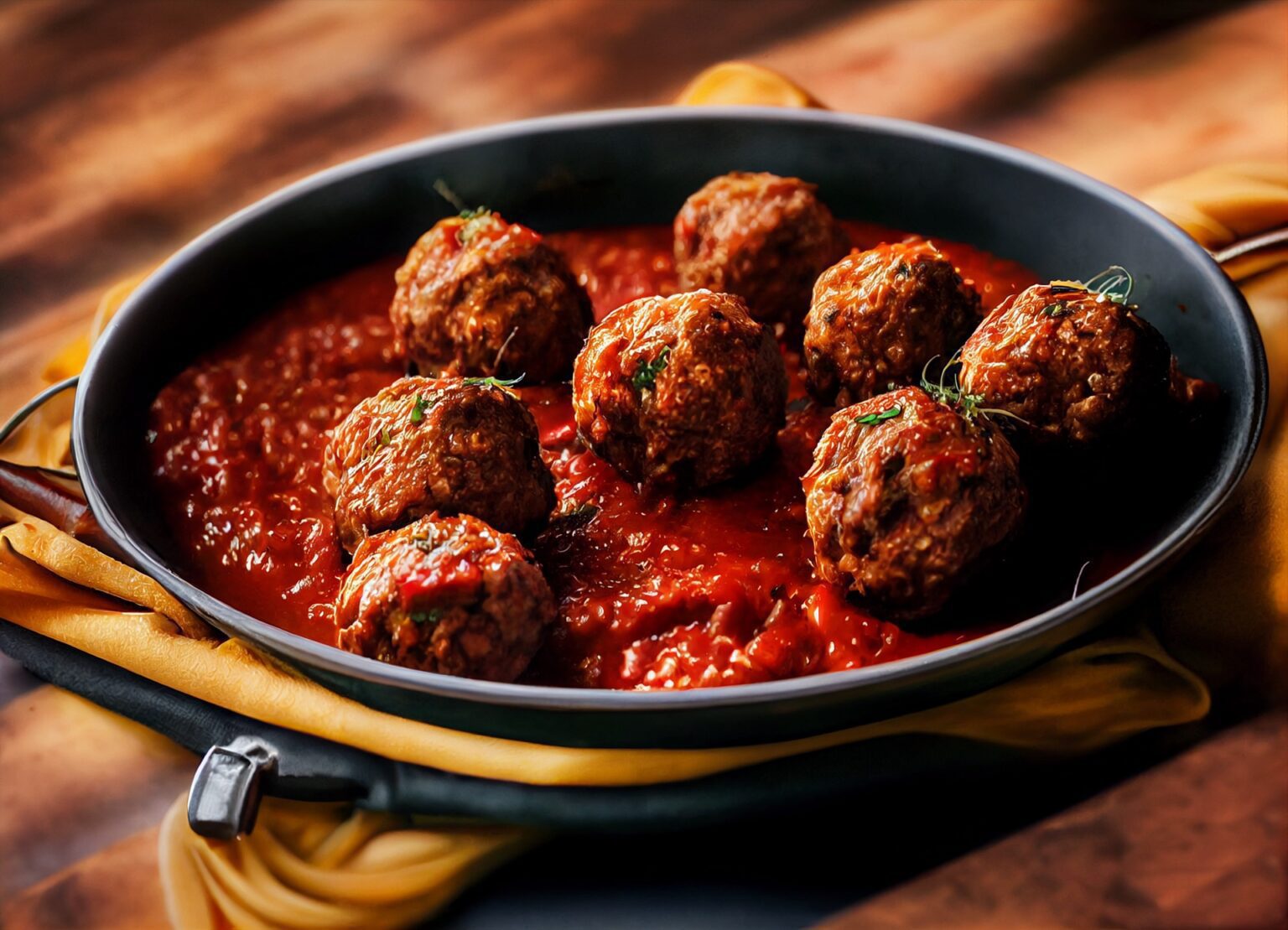 Almôndegas ao molho de tomate com só meio quilo de carne moída Almôndegas