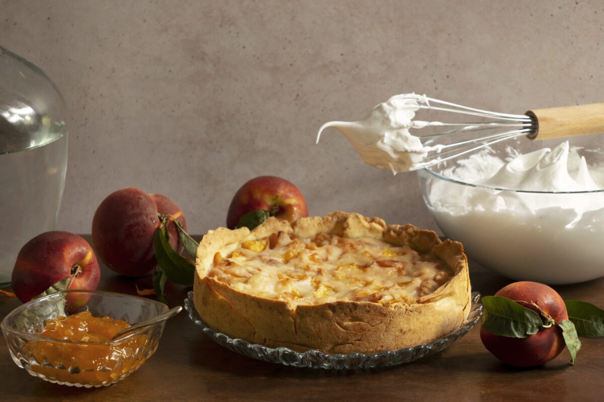 torta de pêssego americana